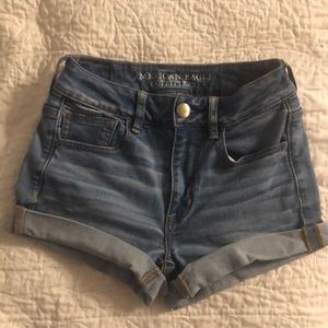 American Eagle High Rise Jean Shorts Size 2